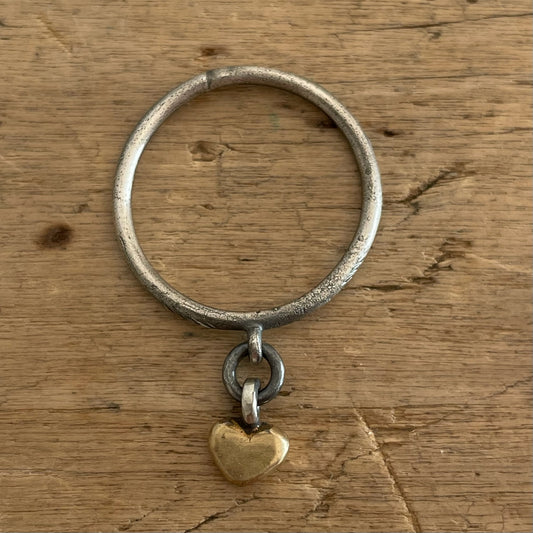 Gold Heart Pendant Ring