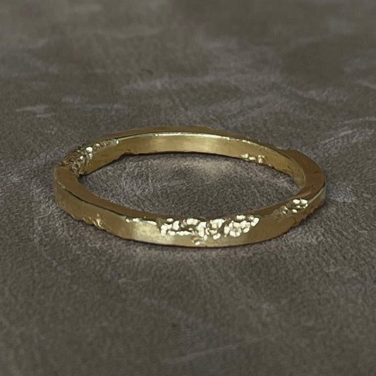 Aged gold ring